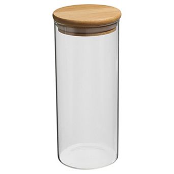 29 Oz Glass Kitchen Container Clear Food Storage Jar For Nuts Sugar Coffee Beans Spices (20x8cm)