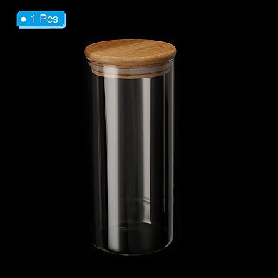 29 Oz Glass Kitchen Container Clear Food Storage Jar For Nuts Sugar Coffee Beans Spices (20x8cm)