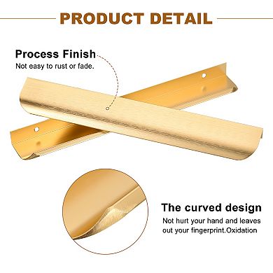 10 Pack Finger Edge Pull Cabinet Handles 7.5 Inch Hole Center