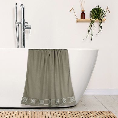 2 Pack Medium Cotton Bath Towels Solid Bathroom Towels Set Highly Absorbent