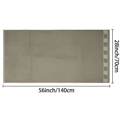 2 Pack Medium Cotton Bath Towels Solid Bathroom Towels Set Highly Absorbent