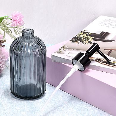 Soap Dispensers Set - Glass Dish Hand Soap Dispenser With Pump For Bathroom