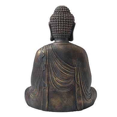 Glitzhome Mgo Meditating Buddha Statue,22.75 Inch Tall