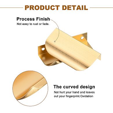 10 Pack Finger Edge Pull Cabinet Handles 64mm Hole Center