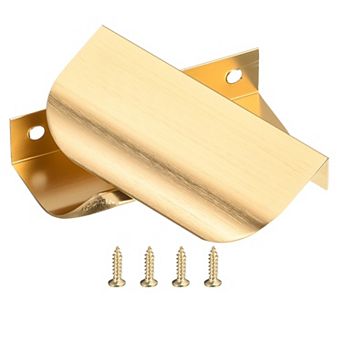 10 Pack Finger Edge Pull Cabinet Handles 64mm Hole Center