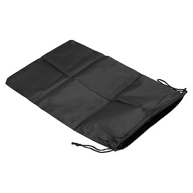 Clothes Storage Drawstring Bag, 16.5" Height Clothing Blankets Organizer Bags, Black