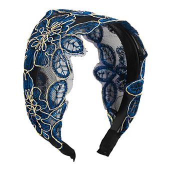 Elegant Embroidery Lace Wide Hairband For Women 5.91"x5.12"