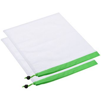 Reusable Produce Bags 3 Pcs, Mesh Produce Bags For Fruit Vegetable Green