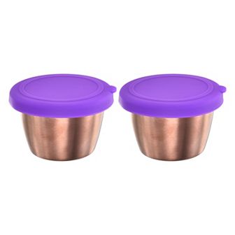 2 pc Salad Dressing Container, 2.4oz Kitchen Containers Stainless Steel Containers