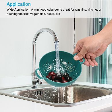 Deep Colander With Double Handles 3pcs, Rice Washing Bowl Food Strainer Pasta Drainer Basket