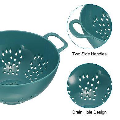 Deep Colander With Double Handles 3pcs, Rice Washing Bowl Food Strainer Pasta Drainer Basket