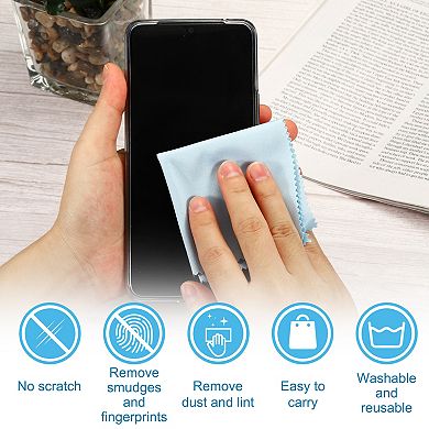 Microfiber Cleaning Cloth 7" x 6" Soft for Camera Lens Eyeglasses 20pcs