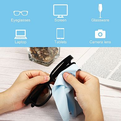 Microfiber Cleaning Cloth 7" x 6" Soft for Camera Lens Eyeglasses 20pcs