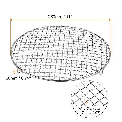 Round Cooking Rack 11" 201 Stainless Steel Barbecue Grill With 20mm Legs