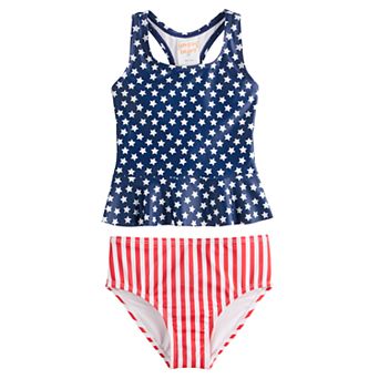 Baby & Toddler Girls Jumping Beans® Peplum Tankini Set