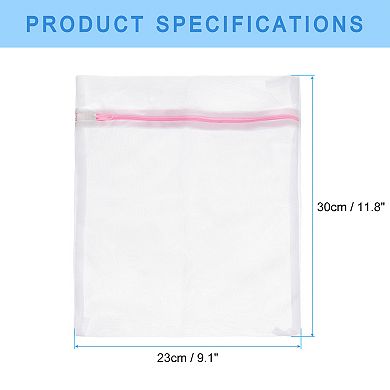 3 Pcs 9.1"x11.8" Mesh Laundry Bags With Zipper Mesh Wash Bags For Laundry