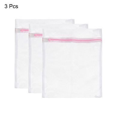 3 Pcs 9.1"x11.8" Mesh Laundry Bags With Zipper Mesh Wash Bags For Laundry