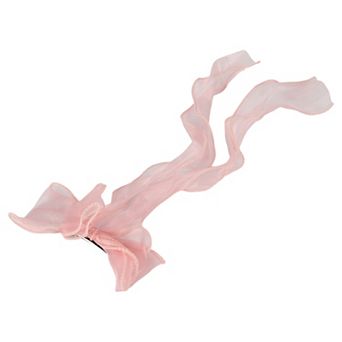 Fashion Ribbon Bow Hair Clips Hairdo Clip For Women 14.17"x5.91" Light Pink