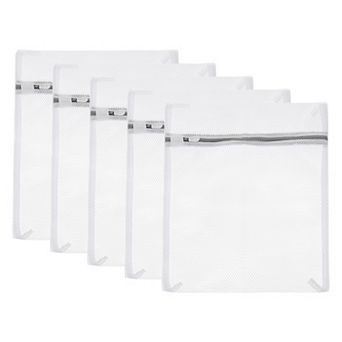 5 pc 15.7"x19.7" Mesh Laundry Bags With Zipper Mesh Wash Bags For Laundry