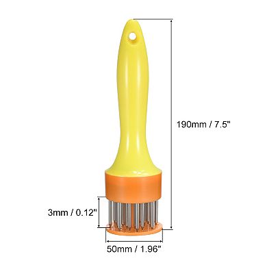 Stainless Steel Meat Tenderizer With Handle For Tenderizing Meats Steak Fish Chicken, Yellow