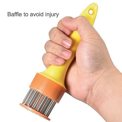 Stainless Steel Meat Tenderizer With Handle For Tenderizing Meats Steak Fish Chicken, Yellow