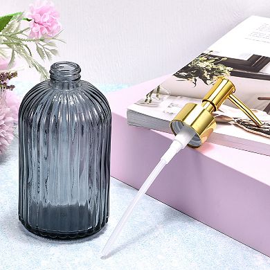 Soap Dispenser Glass Dish Hand Soap Dispenser With Golden Pump For Kitchen Bathroom