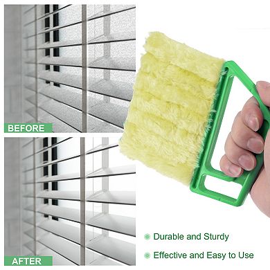 Window Hand-held Finger Shutters Brush Cleaning Tool With Handle