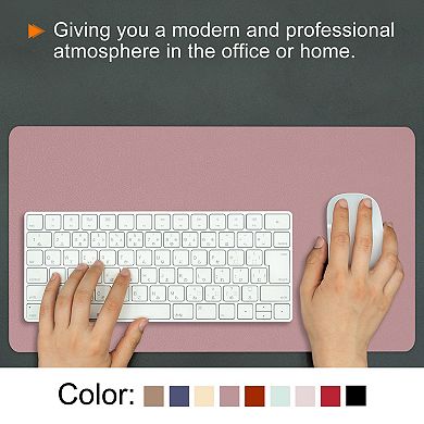 28"x14" Desk Mat Protector, PU Leather Non-Slip Mouse Pad Mat