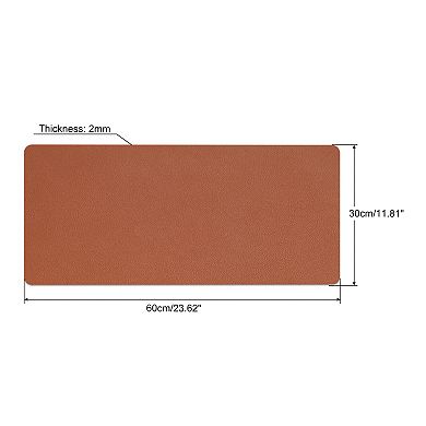 24"x12" Desk Mat Protector, Pu Leather Dual Side Mouse Pad Mat