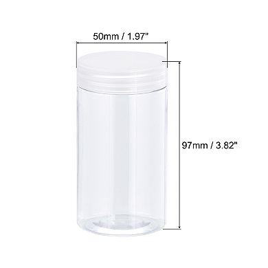 Round Jars With Transparent Screw Top Lid, 5oz Clear Empty Containers For Storage, 4pcs