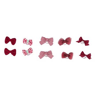 Fashion Cute Bow Hair Ropes Hair Ties for Children Red 10 pc
