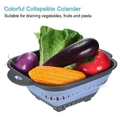 Collapsible Colander 3pcs Kitchen Folding Strainer For Pasta, Veggies, And Fruit