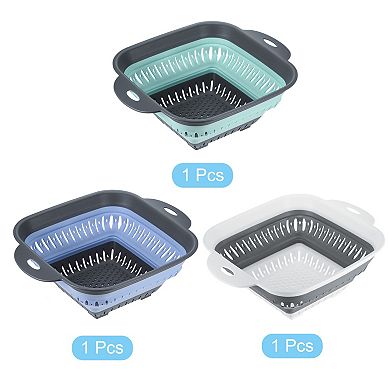 Collapsible Colander 3pcs Kitchen Folding Strainer For Pasta, Veggies, And Fruit