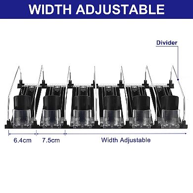 6pcs Soda Can Organizer For Refrigerator, Width Adjustable Drink Dispenser Beverage Pusher