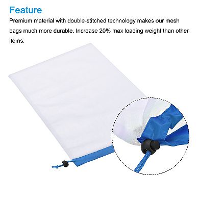 Reusable Produce Bags 9 Pcs, Mesh Grocery Bags Blue