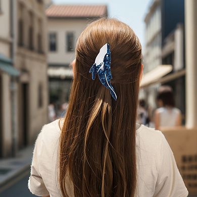 Shark Claw Clip Acetate Hair Clips Whale Hair Claw Funny Claw Clips For Women Blue
