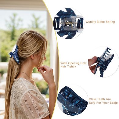 Shark Claw Clip Acetate Hair Clips Whale Hair Claw Funny Claw Clips For Women Blue