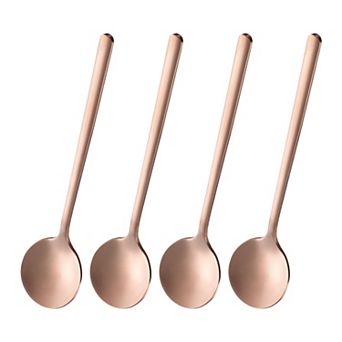 4 pc Espresso Spoons 5.1" Stainless Steel Round Coffee Spoon