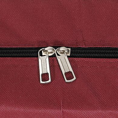 Storage Tote With Zippers, 2 Pack 125l Capacity Heavy Moving Tote Bags For Bedding Clothes, Red
