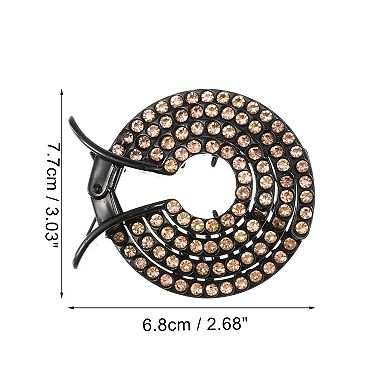 Cute Dome Round Hair Clips Hairdo Clips for Women 3.03"x2.68"x0.98" 1 Pc