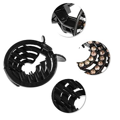 Cute Dome Round Hair Clips Hairdo Clips for Women 3.03"x2.68"x0.98" 1 Pc