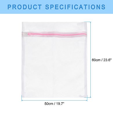 2 Pcs 19.7"x23.6" Mesh Laundry Bags With Zipper Mesh Wash Bags For Laundry