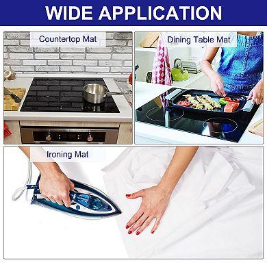 Stove Top Cover For Electric Stove, Glass Stove Top Cover, Countertop Protector Mat, Black