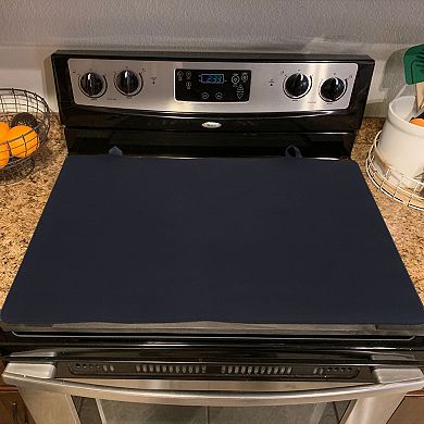 Stove Top Cover For Electric Stove, Glass Stove Top Cover, Countertop Protector Mat, Black