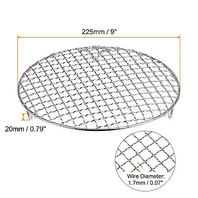 Round Cooking Rack 9" 201 Stainless Steel Barbecue Grill With 20mm Legs
