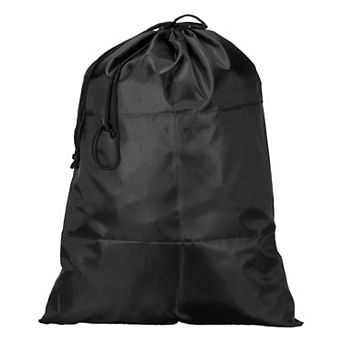 Clothes Storage Drawstring Bag, 17.3" Height Clothing Blankets Organizer Bags, Black