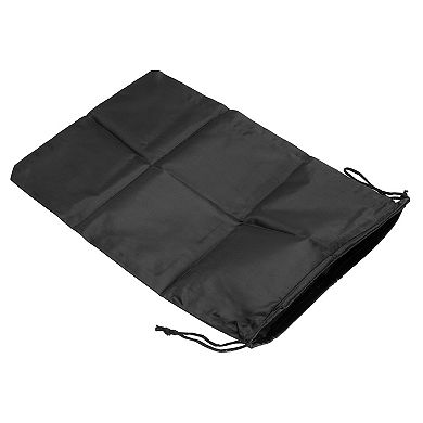 Clothes Storage Drawstring Bag, 17.3" Height Clothing Blankets Organizer Bags, Black