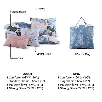 Bebejan Garden In The Sky 5 Piece Reversible Comforter Set
