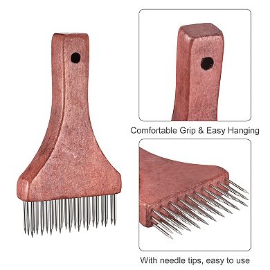 Stainless Steel Meat Tenderizer For Tenderizing Meats Steak Fish Chicken, Red