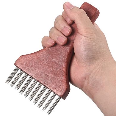 Stainless Steel Meat Tenderizer For Tenderizing Meats Steak Fish Chicken, Red